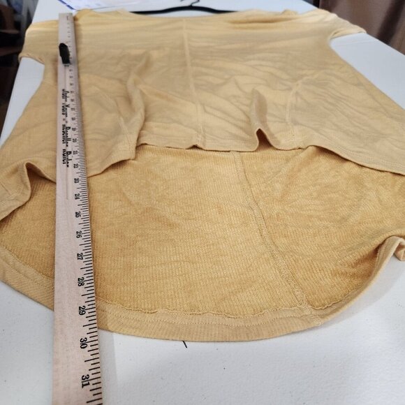 Earthbound Trading Co Womens Oversized High-Low Hem Mustard Yellow Knit Top L - Picture 5 of 12